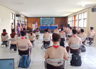 Pramuka Kwartir Cabang Kabupaten Bogor menggelar Diklat Tata Acara dan Upacara.
