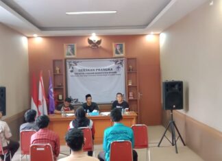 Pertemuan Waka Kominfo Kwarcab Kab. Bogor bersama jurnalis Pramuka untuk tim publikasi Kwarcab Kab. Bogor dengan menerapkan protokol kesehatan.