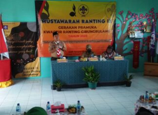 Waka Kwarcab Bidang Organisasi dan Hukum Hadiri Musyawarah Ranting IX Kwarran Cibungbulang