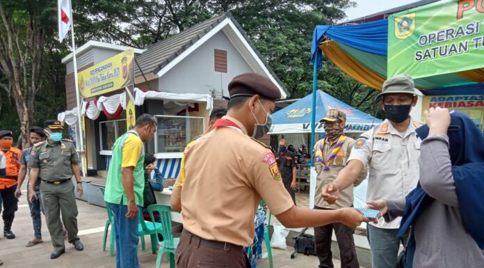 Operasi Wibawa Praja, Kwarran Cileungsi Kerahkan Anggota di Titik Krusial Operasi Wibawa Praja