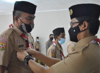 Ketua Kwarcab Kabupaten Bogor Lantik Pengurus Mabiran dan Kwarran Babakan Madang