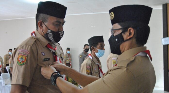 Ketua Kwarcab Kabupaten Bogor Lantik Pengurus Mabiran dan Kwarran Babakan Madang