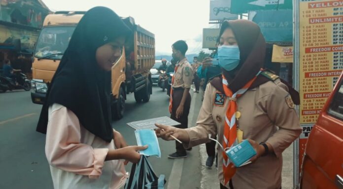 Masih Banyak yang Langgar, Kwarran Cibungbulang Gelar PAM Lalin dan Kampanye Adaptasi Kebiasaan Baru