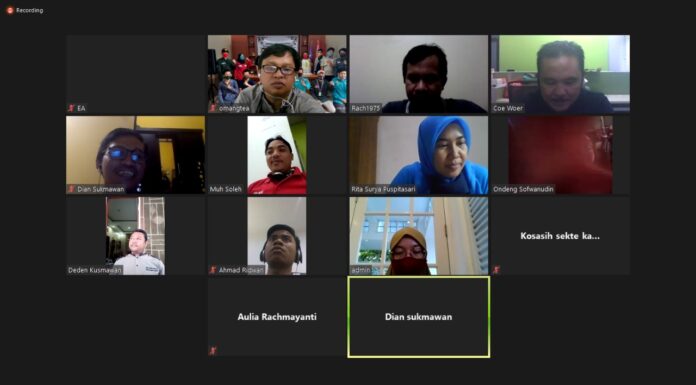 Rapat koordinasi virtual Bina Muda Kwarcab Bogor