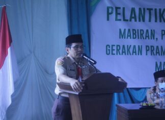 Ketua Kwarcab Lantik Kwarran Tenjolaya Masa Bakti 2020-2023