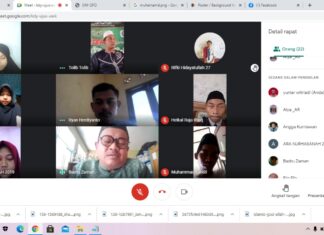Peringatan Isra Mi&#Array;raj oleh Kwarran Rumpin secara virtual. (Kominfo Kwarcab Bogor)