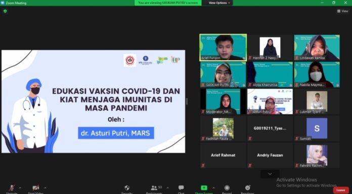 TIM KKN-T IPB University Beri Edukasi Vaksinasi Covid-19 dan Kiat Jaga Imunitas di Masa Pandemi