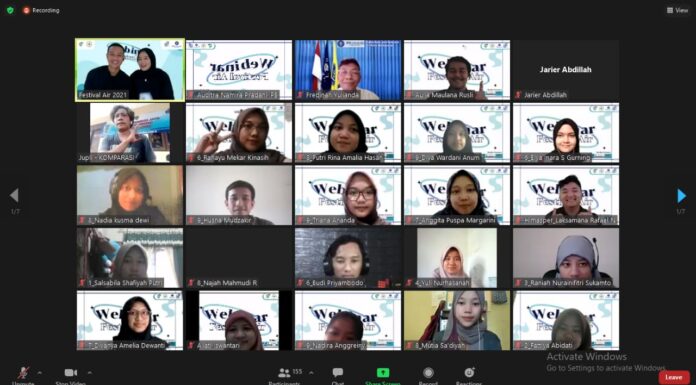 Himasper IPB Gelar Webinar Festival Air 2021, 97 Peserta Antusias Ikuti Kegiatan mahasiswa