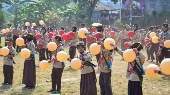 Unjuk Gelar Meriahkan Peringatan Hari Pramuka ke-63 Tingkat Kwarran Cisarua